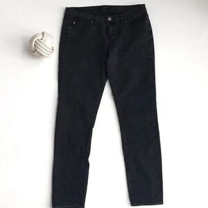 Harper Black Denim Skinny Mid Rise Jeans